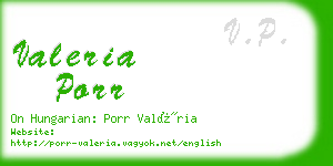 valeria porr business card